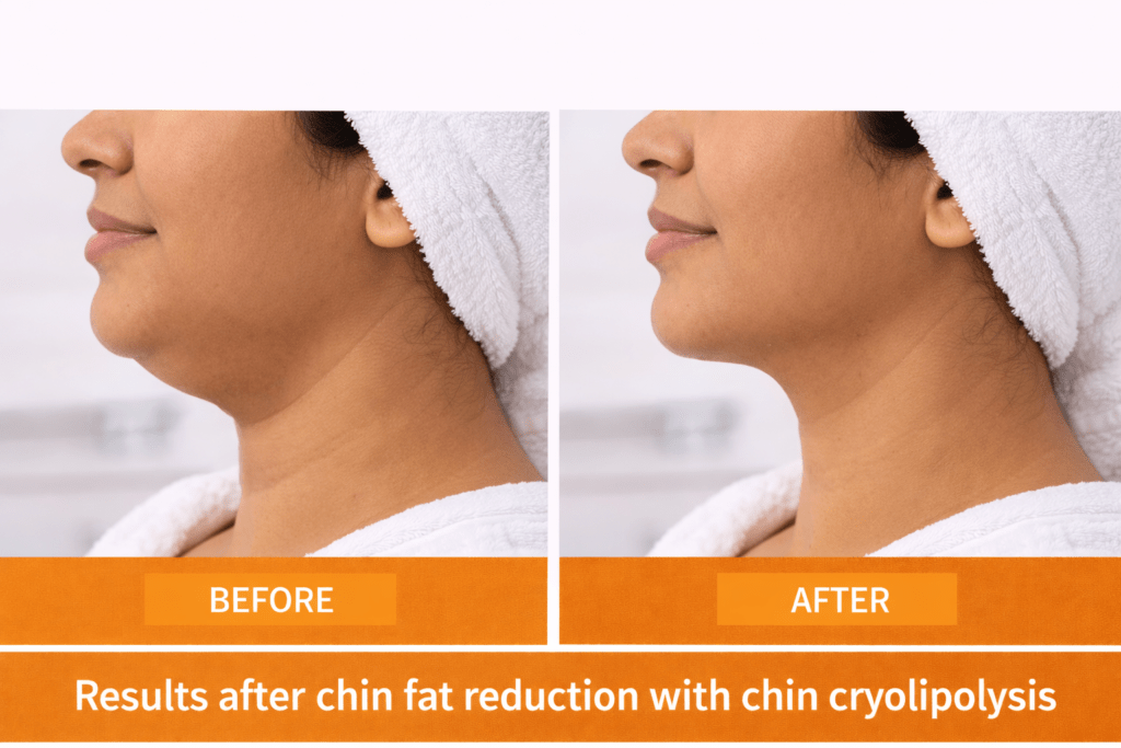 Chin Freeze Treatment Before & After Results