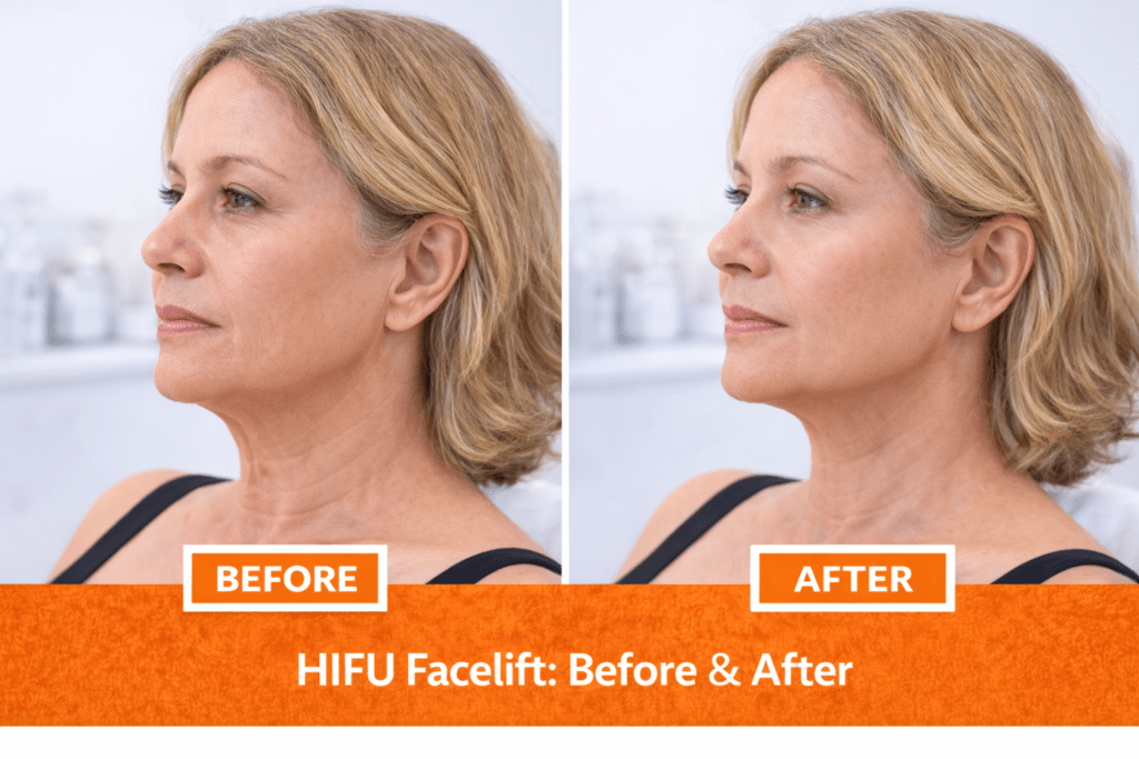HIFU Facelift Before and After Results – Non-Surgical Skin Tightening Treatment