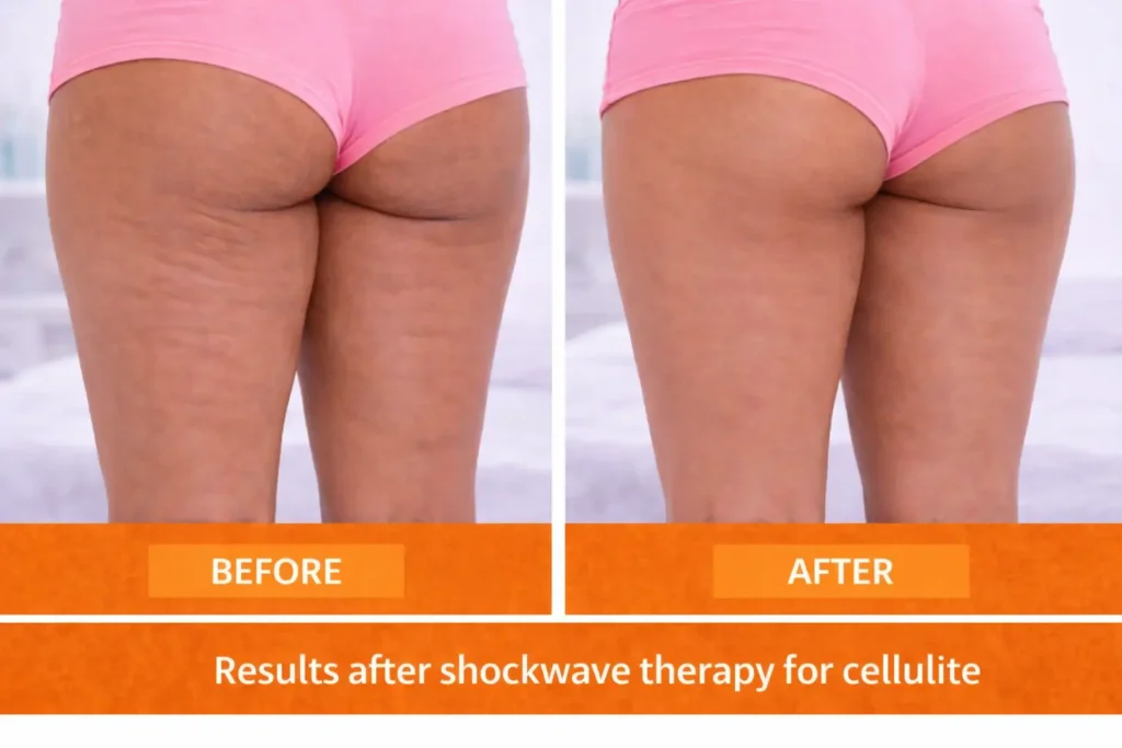 Cellulite treatment results comparison at vivo body & skin clinic