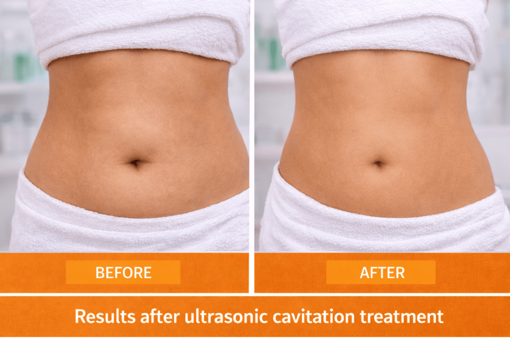 Ultrasonic Cavitation treatment Before & After Results