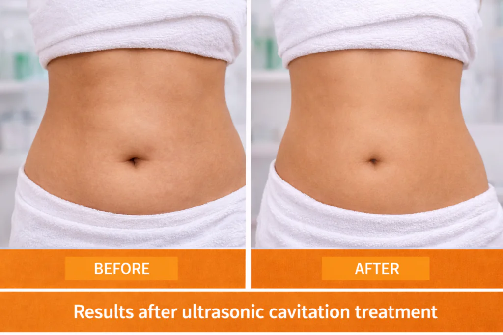 Ultrasonic Cavitation treatment Before & After Results