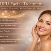 HIFU facial treatment benefits displayed elegantly