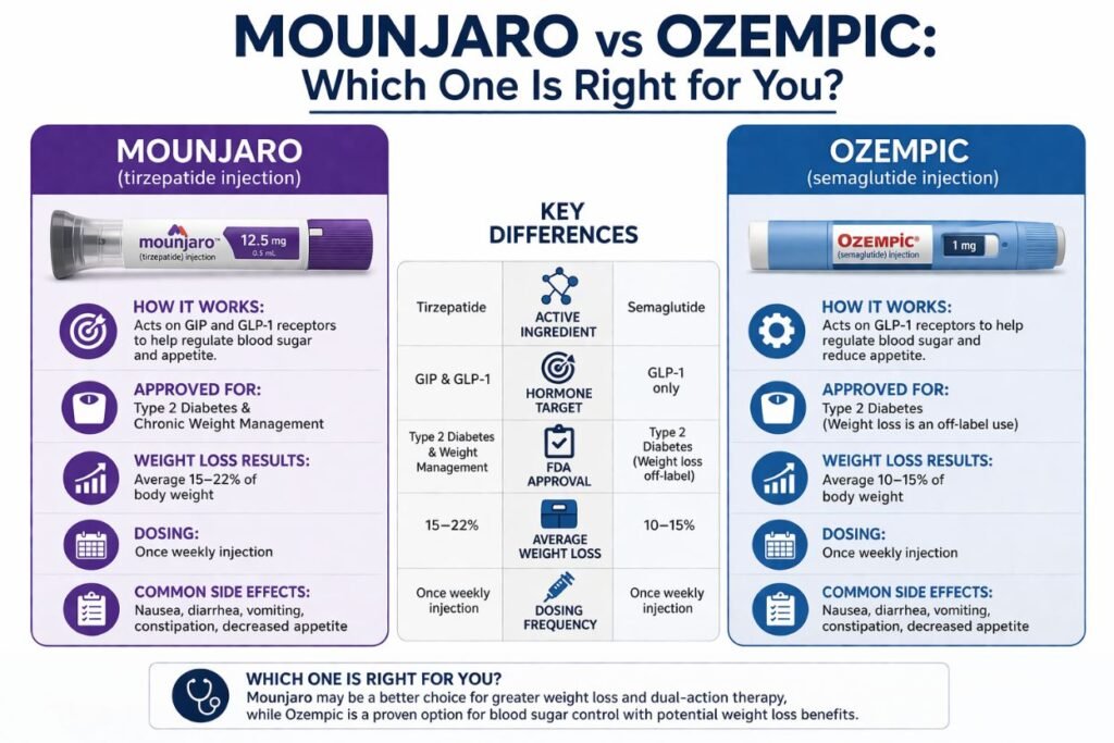 Mounjaro vs Ozempic