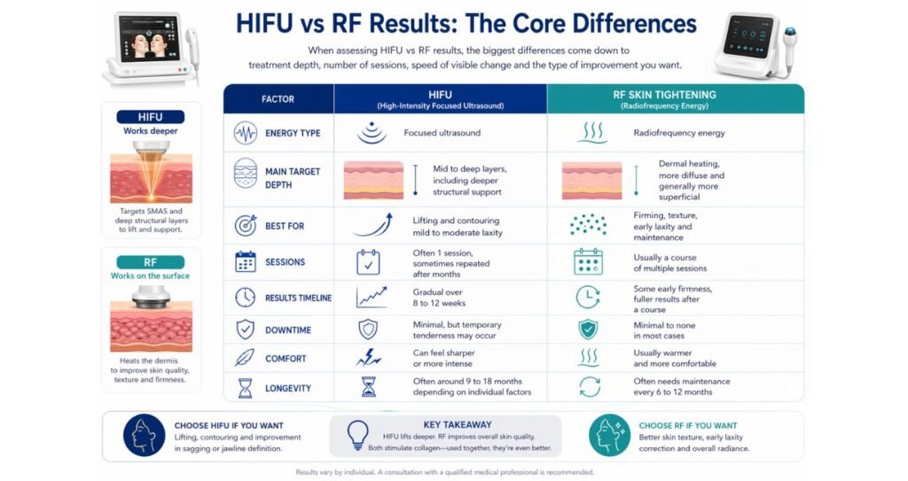 HIFU vs RF Results The Core Differences