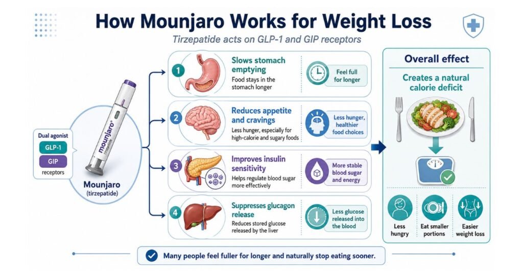 Mounjaro for Pre-Wedding Weight Loss: Safe Use & Risks 2 How Mounjaro Works for Weight Loss