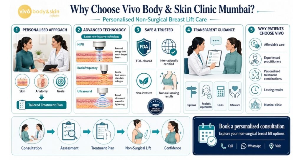 Non-Surgical Breast Lift Options in India: What Works in 2026? 8 Why Choose Vivo Body Skin Clinic