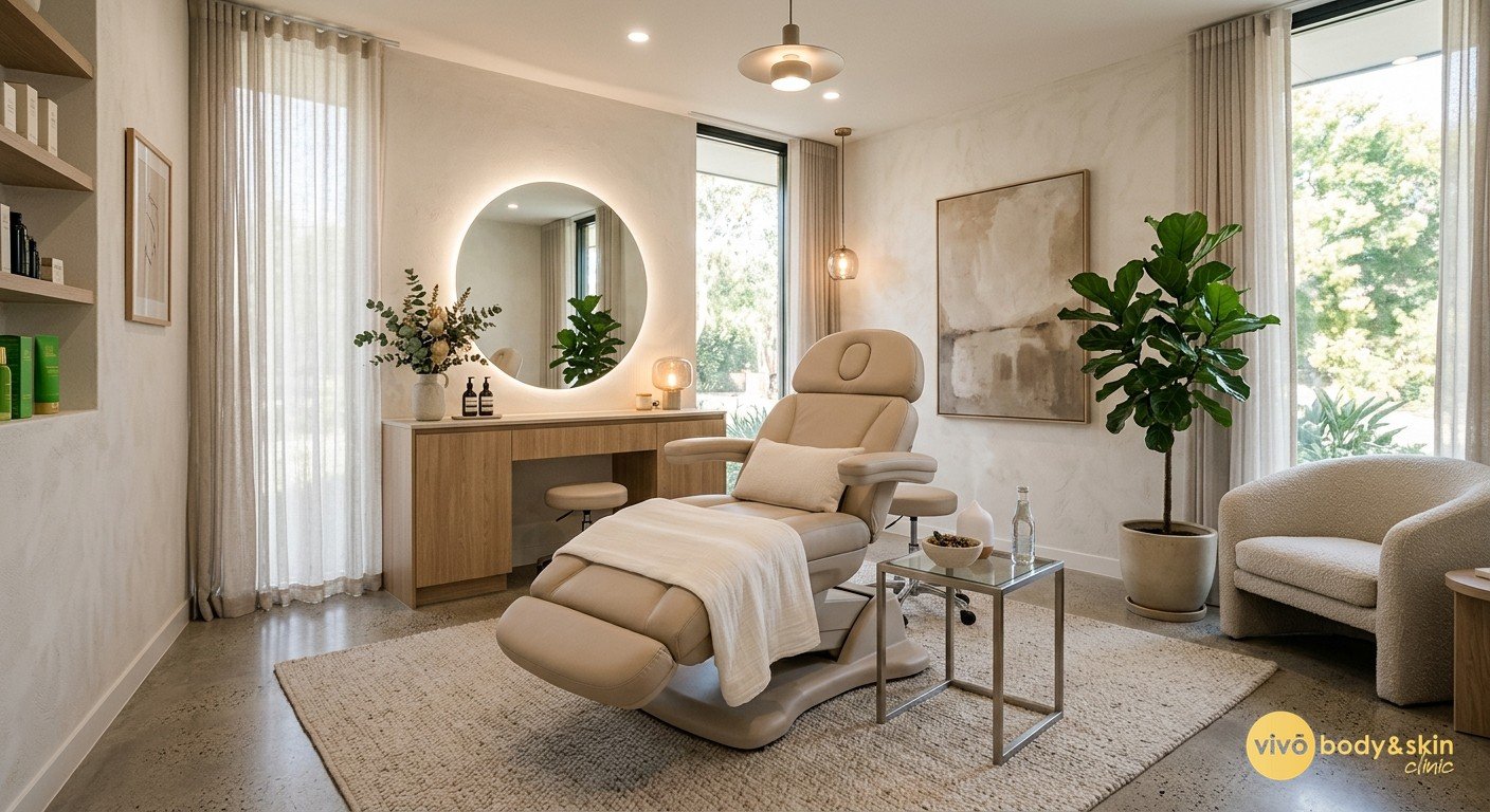 Modern aesthetic clinic offering non-surgical neck tightening treatments