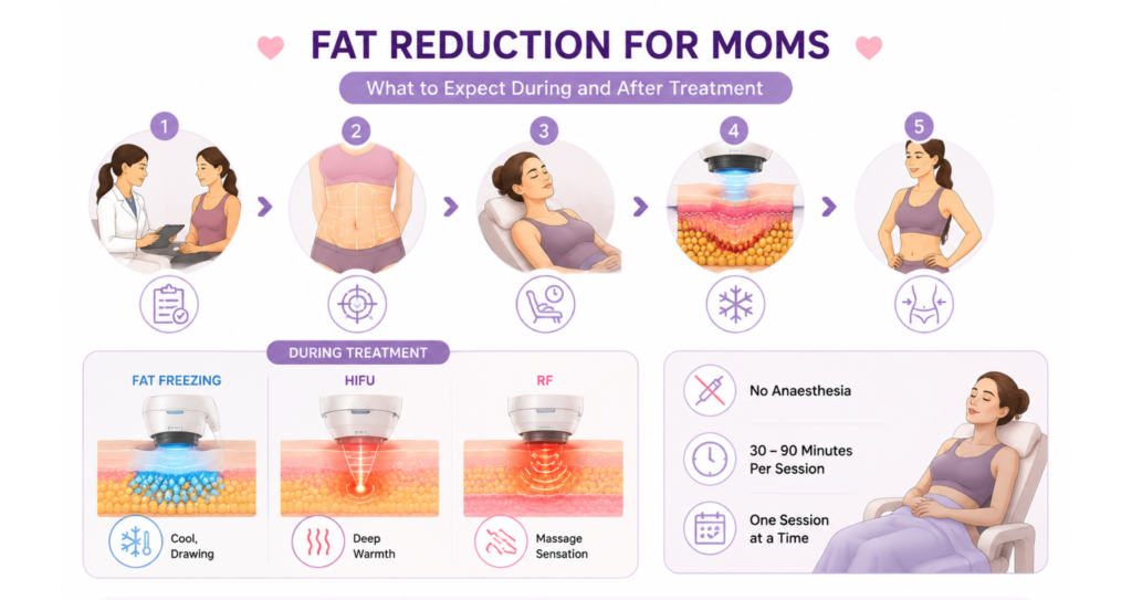 What to Expect During and After Treatment for Fat Reduction for Moms