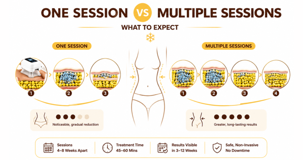 How Many Fat Freezing Sessions Do You Actually Need? 6 One Session vs Multiple Sessions