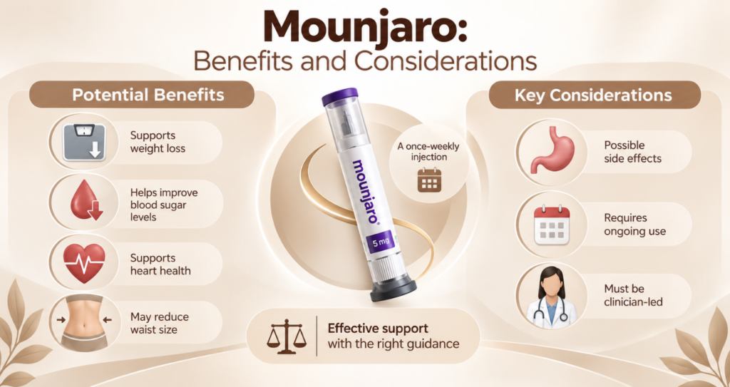 Mounjaro Consultation in Mumbai: Eligibility, Safety & What to Expect 6 Mounjaro Benefits and Considerations