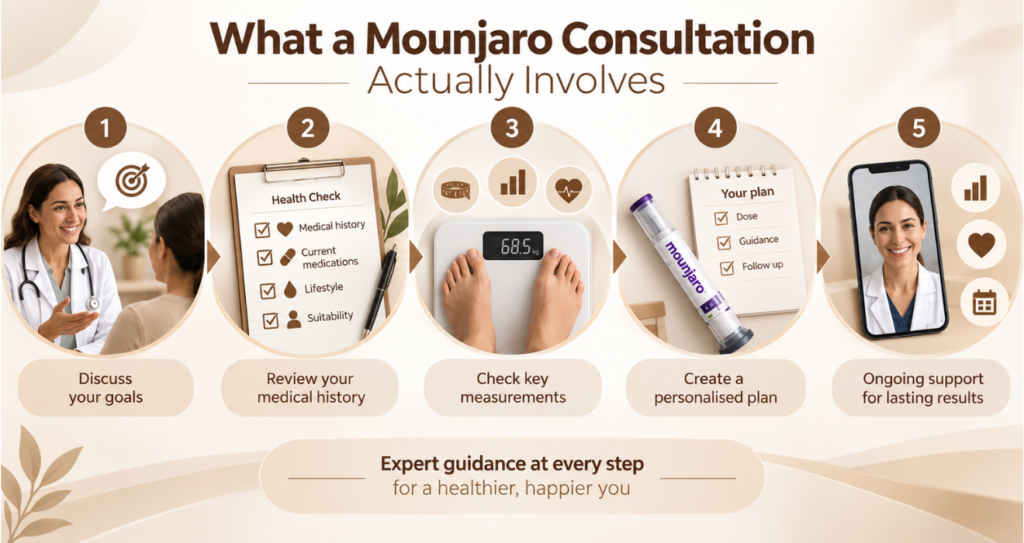 Mounjaro Consultation in Mumbai: Eligibility, Safety & What to Expect 2 What a Mounjaro Consultation Actually Involves