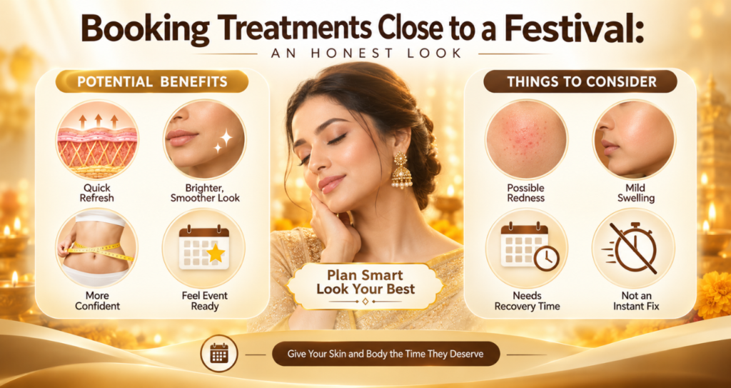 Festive Skin Prep in India: When to Book Your Treatment 6 Booking Treatments Close to a Festival An Honest Look